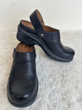 Ariat Santa Cruz Black Leather Slip-On Sling-Back Mules Women?s Size 7.5B 93801