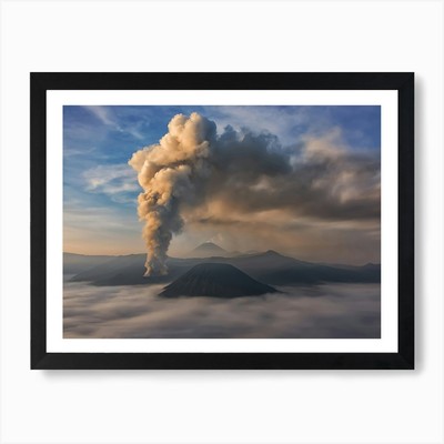 Bromo Vulkan Kunstdruck gerahmt Wandbild Poster Leinwanddruck Bild