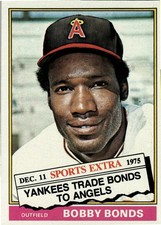 Bobby Bonds 1976 Topps Baseball - Traded #380T - California Angels