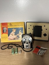 Kodak Star Flash Brownie Camera MCM 1950s  Box  Film  Manual - Not Tested