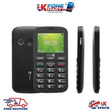 DORO 1380 2G 2.4"in UNLOCKED BLACK MOBILE PHONE DUAL SIM NUCLEUS BATTERY 800mAh