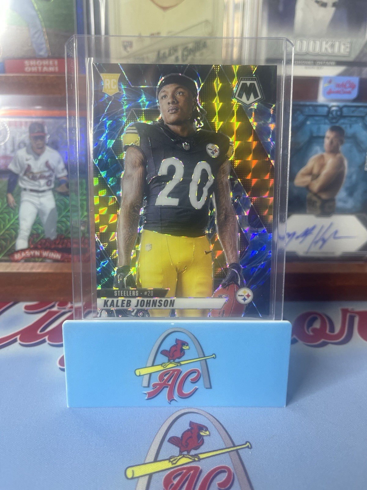 Kaleb Johnson 2025 Mosaic RC Variation #289 Genesis Parallel SP