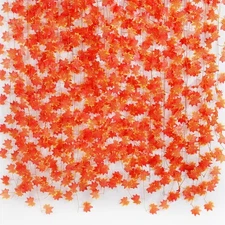 Fall Leaf Garland for Room Decor(12 Pack),Artificial Maple Leaves,Autumn Hanging