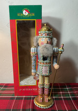 Kurt Adler Pink, Gold, Grey and Bling Nutcracker 13  Org Box Pastel Christmas