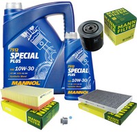 MANN-FILTER Inspektionspaket Mannol 6L Special Plus 10W-30 FüR Audi A6 Avant