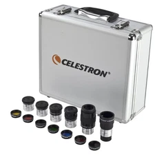Celestron Accessory Kit with Five 1.25" Plossl Eyepieces, 2x Barlow Filter Set