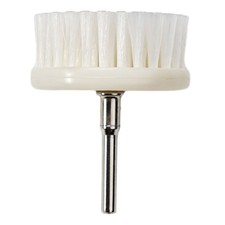For Carpet For Leather Soft Drill Powered Brush Brush Head White + Metal