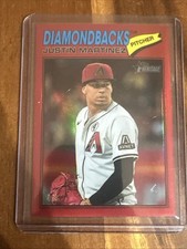 2026 Topps Heritage Justin Martinez Chrome Red Refractor 4/5  #263