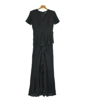 Alexander McQueen Vestido manga corta Negro Volantes - Imagen 1 de 4