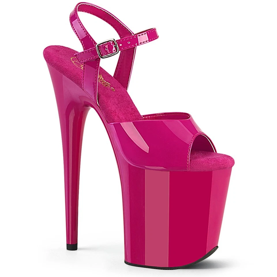 Pleaser Talon Haut Aiguille Plateforme 20.3cm Chaussures Flamingo 809 Hot Rose 5 - Photo 1/1