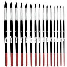 Watercolor Paint Brushes,15 PCS Professional Round Paint Brushes, Different