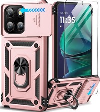 Motorola Moto G Stylus 2025 Case with Screen Protector  Slide Camera Lens Cover