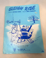 Sleigh Ride Vintage Sheet Music 1948 1950 Leroy Anderson Mitchell Parish Mills
