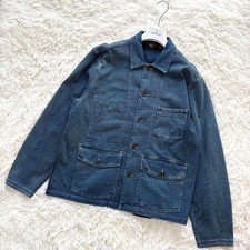 RRL Double RL Indigo Denim Chore Jacket XL Men  s Jean Coverall 123