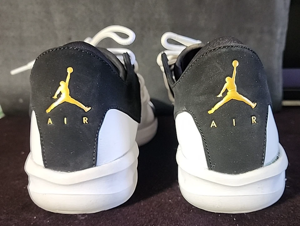 JORDAN AIR FIRST CLASS SNEAKERS Black/Metallic Gold/White Youth Size 7 - Image 3 of 4