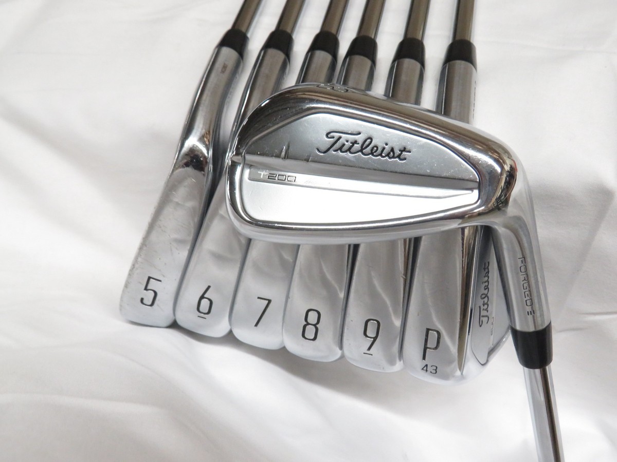 Used Titleist T200 Iron Set 5-PW, 48* AMT Black R300 Regular Flex