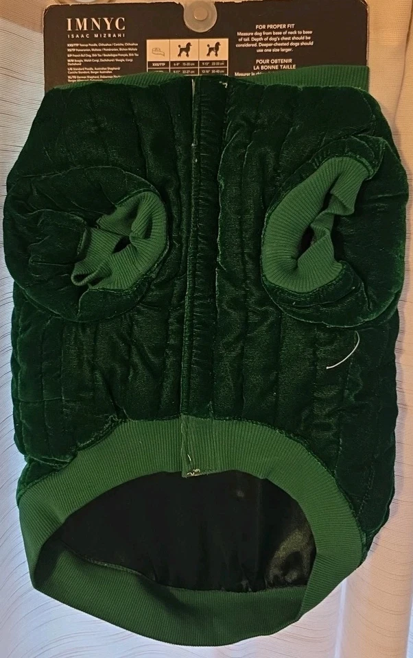 Ropa para perro Isac Mizrahi nueva con etiquetas, verde, tallas S y M Foto 2 de 4