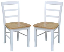 Madrid Ladderback, Set of 2 Dining Chairs , Solid Wood Kitchen/Dining Chairs,...