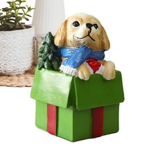 Small Dog Figurines Christmas Figurine Indoor Decorative Statue Resin
