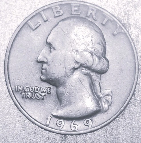 1969-P Washington Quarter — photo from the most recent tracked eBay sale
