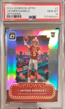 2024 Panini Donruss Optic-Uptowns Jayden Daniels #2 RC PSA 10 GEM MT Commanders