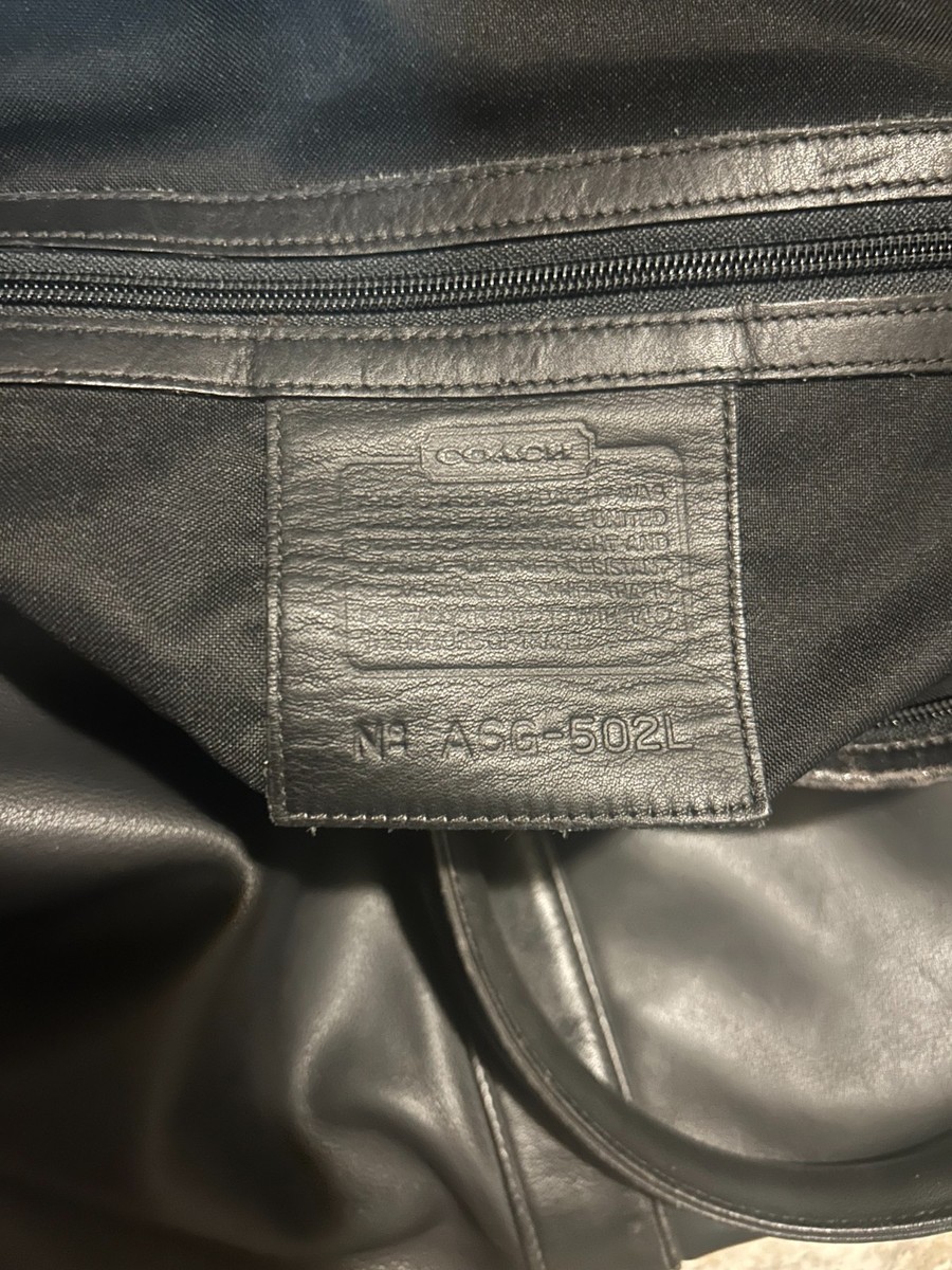 Vintage 1990s Coach x Lexus Large Black Leather Duffel Bag - Rare