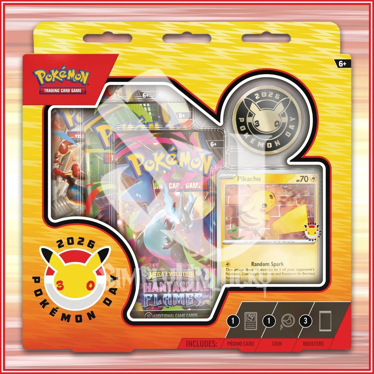 Pokémon TCG: Pokémon Day 2026 Collection 3 Packs Pikachu Promo