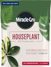 Miracle-Gro Houseplant Potting Mix - Fertilized Indoor Plant Soil for Containers