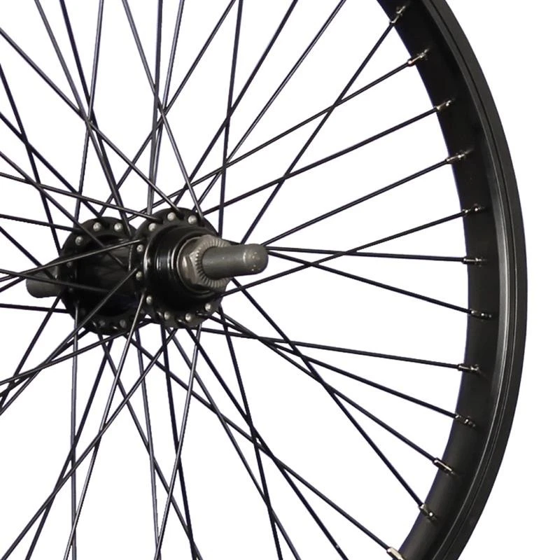 20 Zoll BMX Fahrrad Hinterrad Kastenfelge Alu schwarz 48 Loch Vollachse14mm - Bild 2 von 4