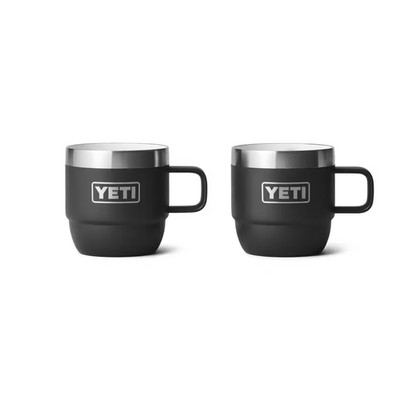 NEW YETI Rambler 6 oz Stackable Mug With Durasip Ceramic in Black 2 Pack