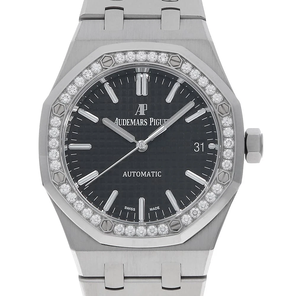 Audemars Piguet — AUDEMARS PIGUET Royal Oak Automatic Diamond Bezel 15451ST.ZZ.1256ST.01 secon...