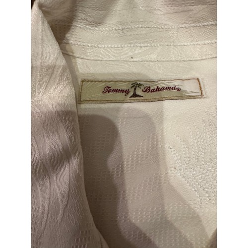 Tommy Bahama Jedwabny tropikalny nadruk liści Krótki rękaw Zapinana na guziki Koszula męska M |R1 - Zdjęcie 4 z 7