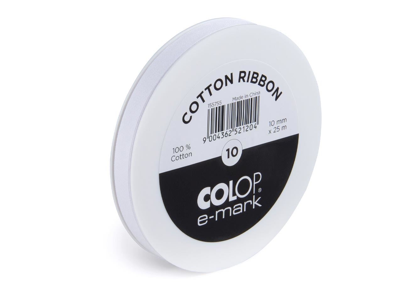 COLOP e-mark go Ribbon 10mm X 25m, 100% Cotton