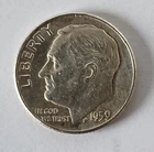 1959 Roosevelt Dime - 90% Silver Melt Value