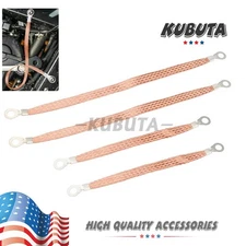 4X Engine Ground Strap Cable Copper Kit For Car Truck Firewall Engine Body Frame