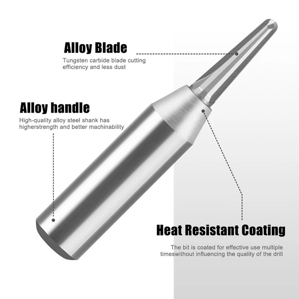 Carbide Router Bit 12mm Router Bit Burr-free Finish For Door And Window Carving - Image 2 of 4