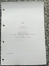 Oppenheimer Film Screenplay / Script. Cillian Murphy, Robert Downey Jr.