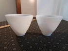 2 Vtg  IES Milk Glass Lamp Shade Torchiere 6  Opening 2” Fitter