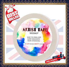 Artist Tape for Drafting Art, Acid-Free White Masking Tape for Watercolor Paint
