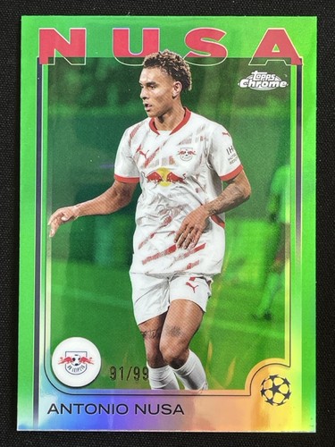 Antonio Nusa 2024-25 Topps Chrome UCC Green Refractor /99 #175
