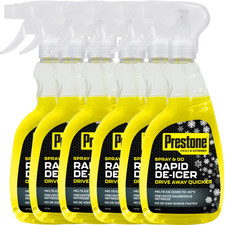 6 x Prestone Car Rapid De-Icer Trigger Spray Melts Windscreen Ice Frost 500ml