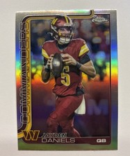 2025 Topps Chrome JAYDEN DANIELS Silver Refractor Washington Commanders