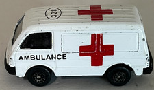 1980 MAISTO FORD ECONO VAN 328 1:64 DIECAST 2 3/4" White AMBULANCE W/ RED CROSS