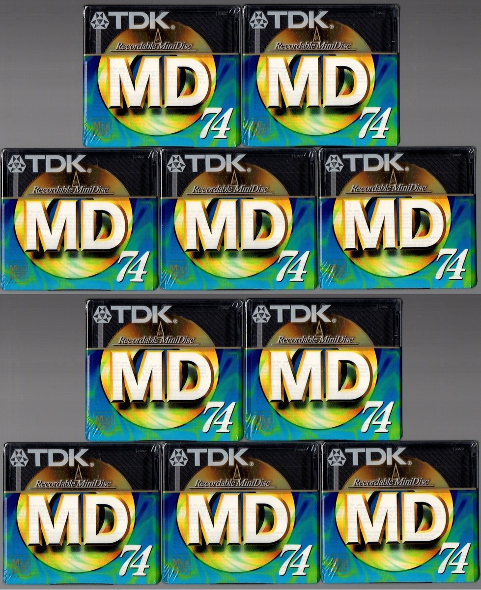 Lot De 5 Minidisc TDK MD-XG 74 Minutes - Neufs, Vintage, Supports Audio