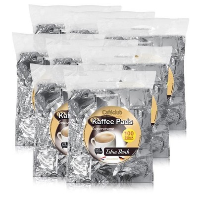 8x Cafeclub Supercreme Megabeutel Kaffeepads a 100Stück extra starke  Röstung e
