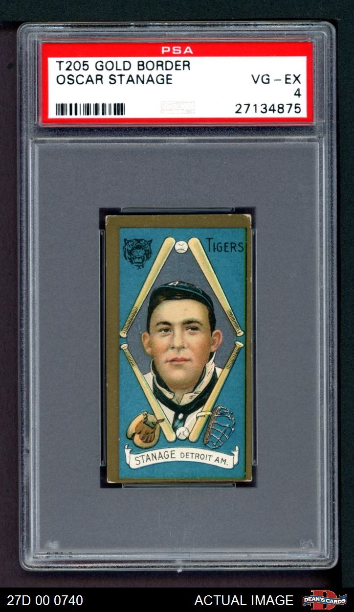 1911 T205 Oscar Stanage Tigers PSA 4 - VG/EX