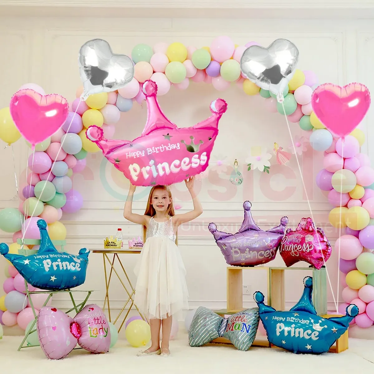 Decoration Anniversaire Princesse,Princesse Ballon,Princesse Foil