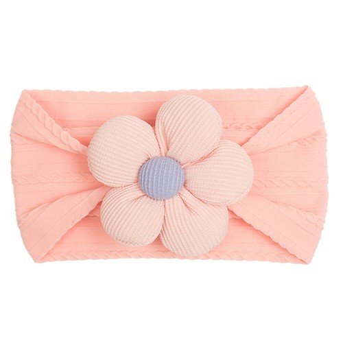 Newborn Baby Headband Soft Wide Turban Headwrap Big Flower Elastic Hair Band DIY - Picture 8 of 19