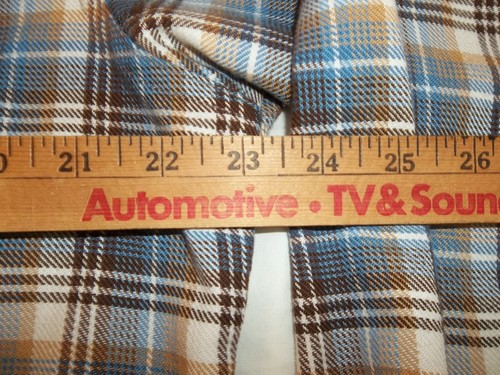 Vtg UNWORN 1960's WRANGLER PLAID PEARL SNAPS 2 POCKET FLANNEL SHIRT Fits L - Picture 5 of 19