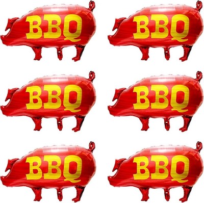 Cartoon Pig BBQ Party Balloons For Birthday Barbecue Picnic Cookout Fast Food...